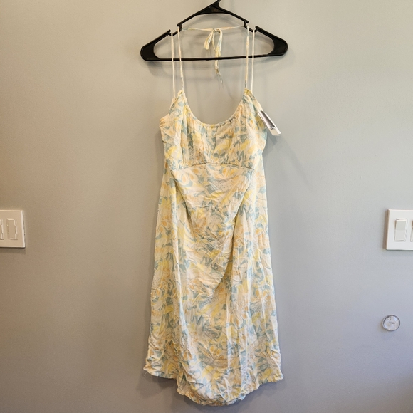 BP. Nordstrom Dresses & Skirts - BP. Nordstrom NWT Teal Ivory Zel Floral Halter Slipdress